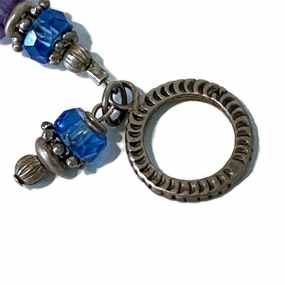 Glass Beaded Bracelet Art Deco Boho Western Gypsy Ethereal Classy Fancy Modest - Picture 4 of 7